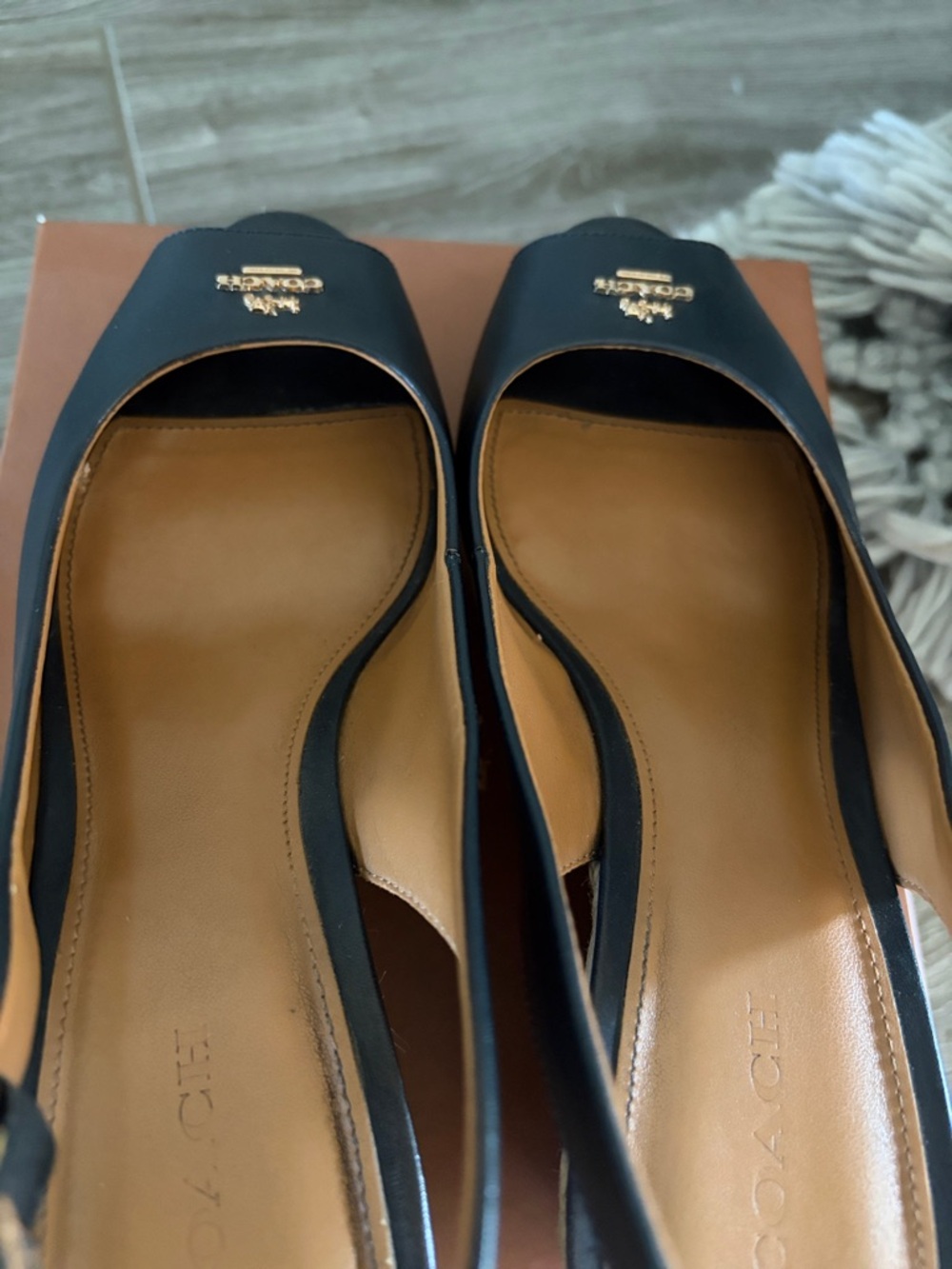 Coach Navy Wedges - Picture 5 of 6